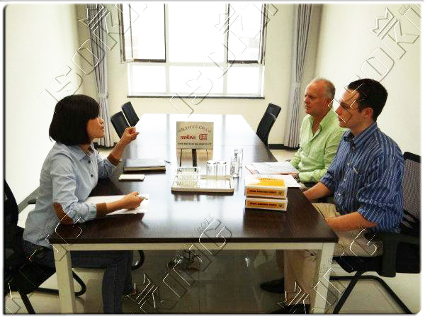 South African Customers to Visit Our Company Glass Wool Factory
